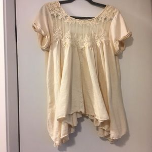 Free People Ivory Lace top